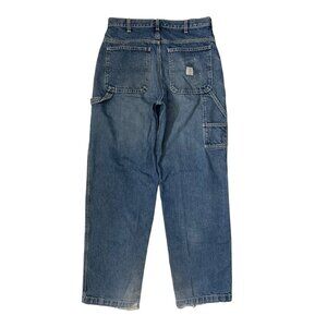 Vintage Abercrombie & Fitch Mens Carpenter Wide Leg Jeans Medium Wash Size 32L